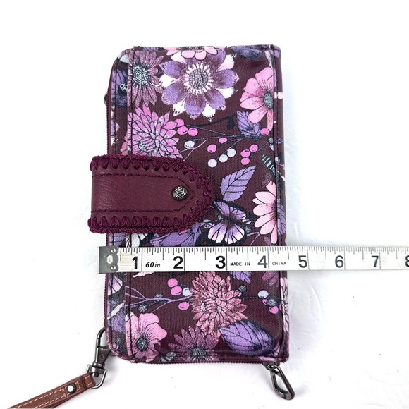 Sakroots‎ Artist Circle Wallet Coated Canvas Butterfly Floral No Long Strap New - Picture 8 of 8